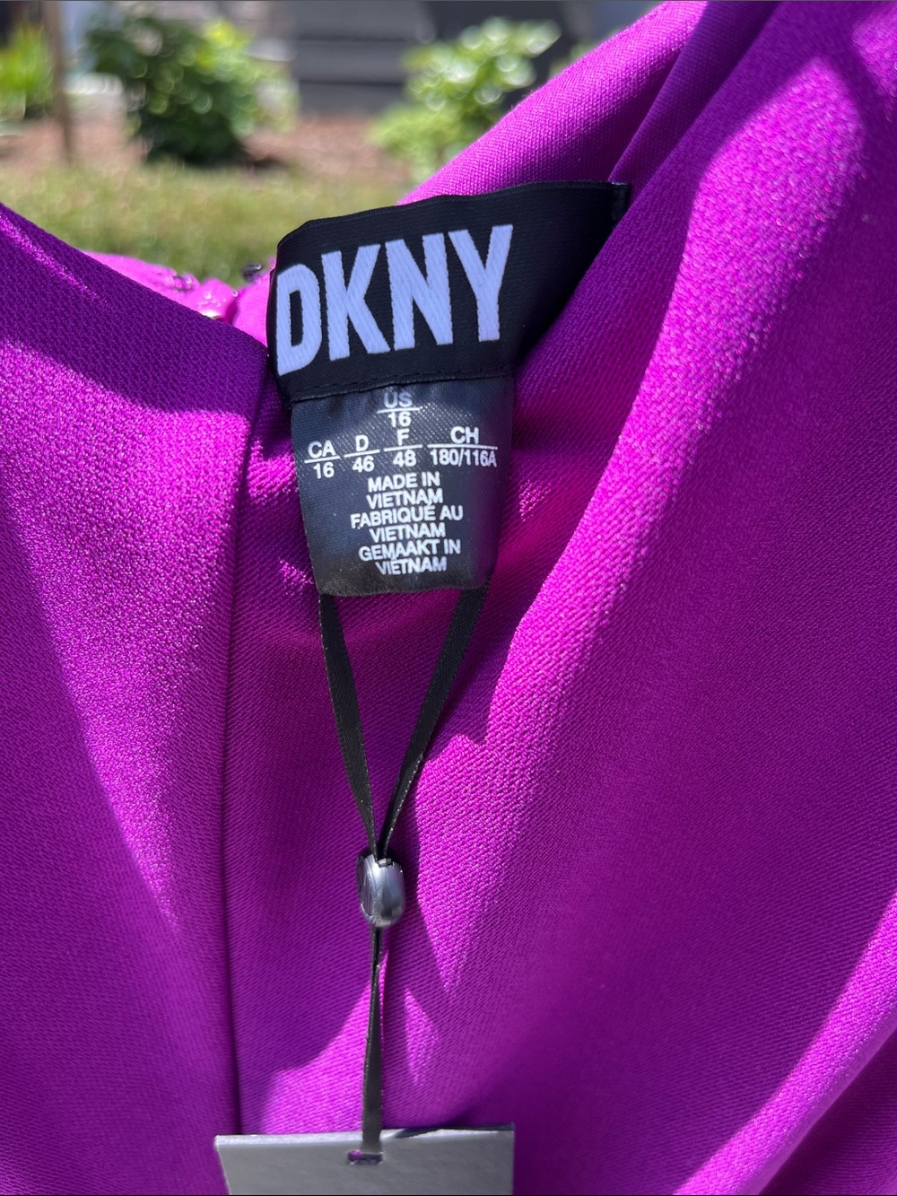 DKNY Twist Front Dress in Vibrant Magenta 16 - Picture 2 of 3